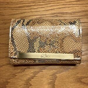 Partricia Nash yellow/gold reptile design wallet nwot